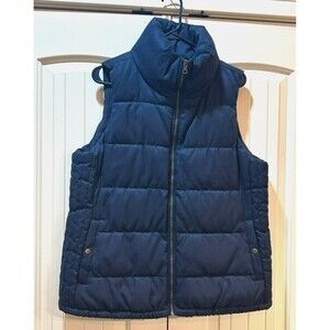 Old Navy Quilted Puffer Navy Blue Full Zip Women's Size Large
